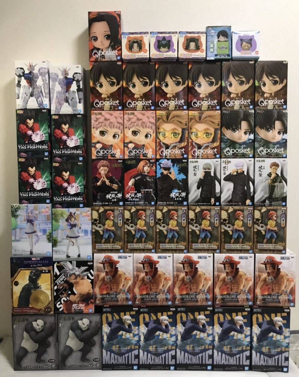 フィギュアまとめ売り52点!1円スタート。ワンピース、呪術廻戦