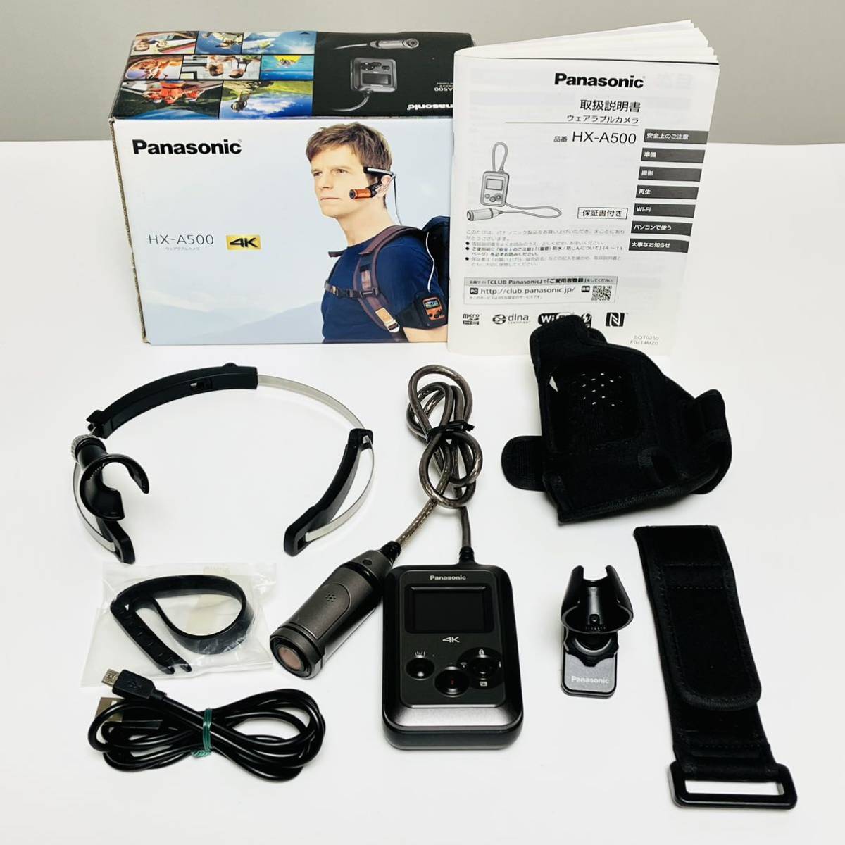 美品【送料無料/安心発送】Panasonic パナソニック ウェアラブルカメラ HX-A500-H グレー