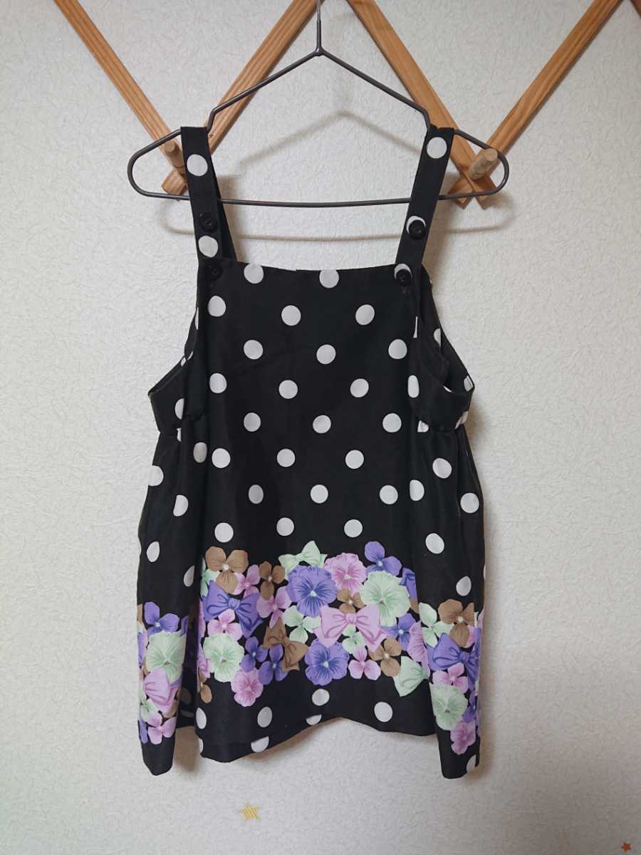 美品 ポンポネット pom ponette キャミソール トップス 120 ドット柄 _画像2