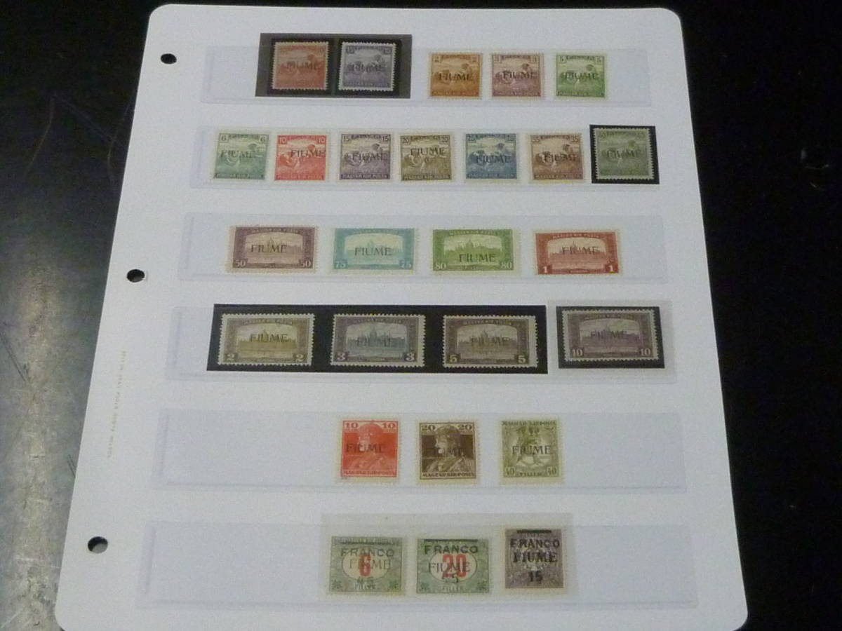 最高 22SE A №A FIUME切手 1918-19年 SC#1-26 26種完 未使用NH・VF
