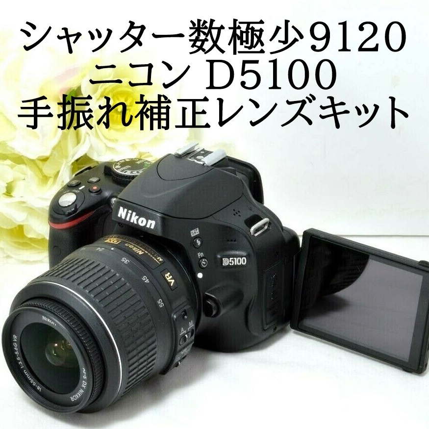 ショット数9120＆1620万画素 Nikon ニコン D5100 手振れ補正レンズ