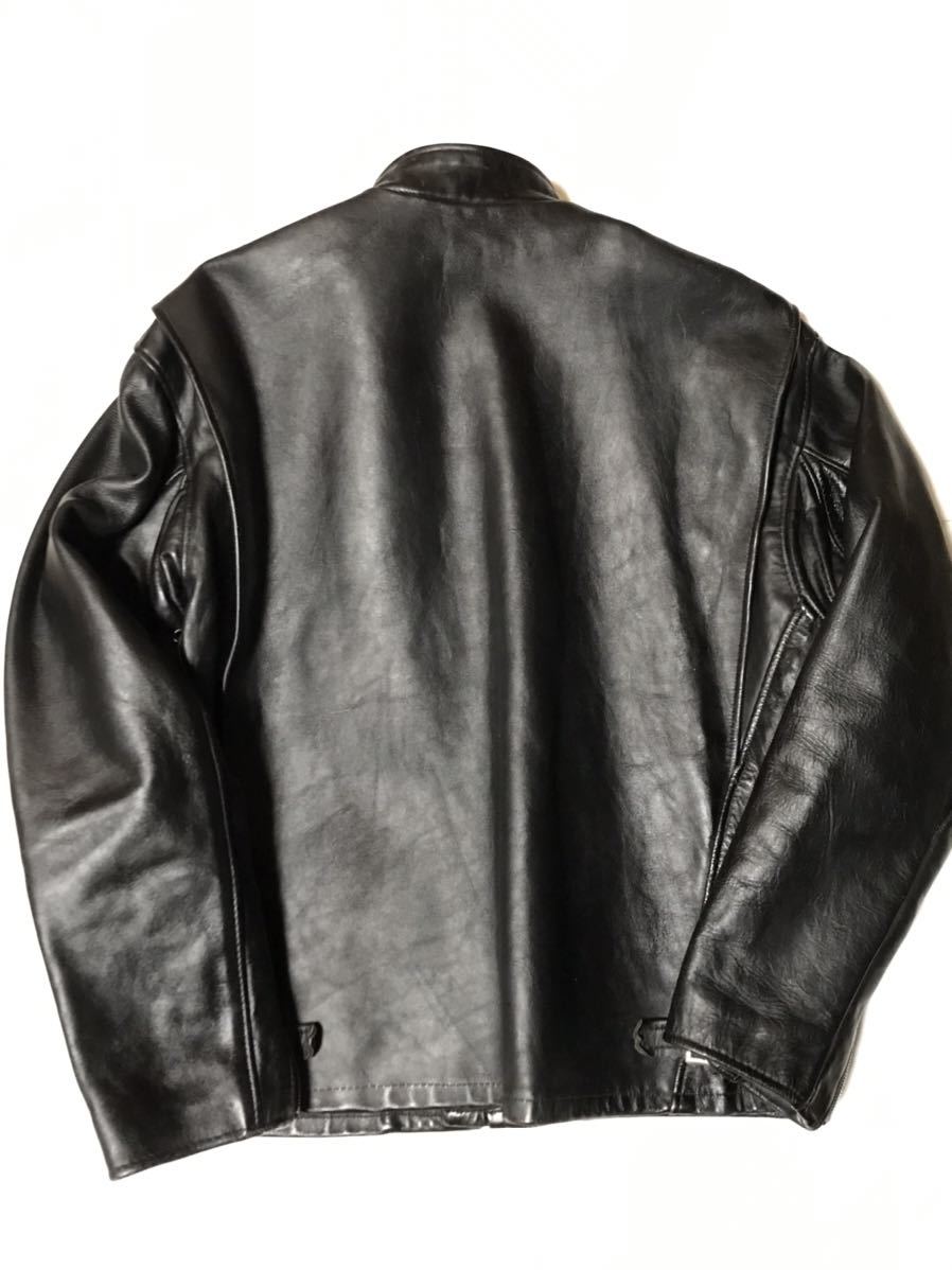  beautiful goods *Schott Schott single rider's jacket leather jacket 641 42 black .. collar USA made 