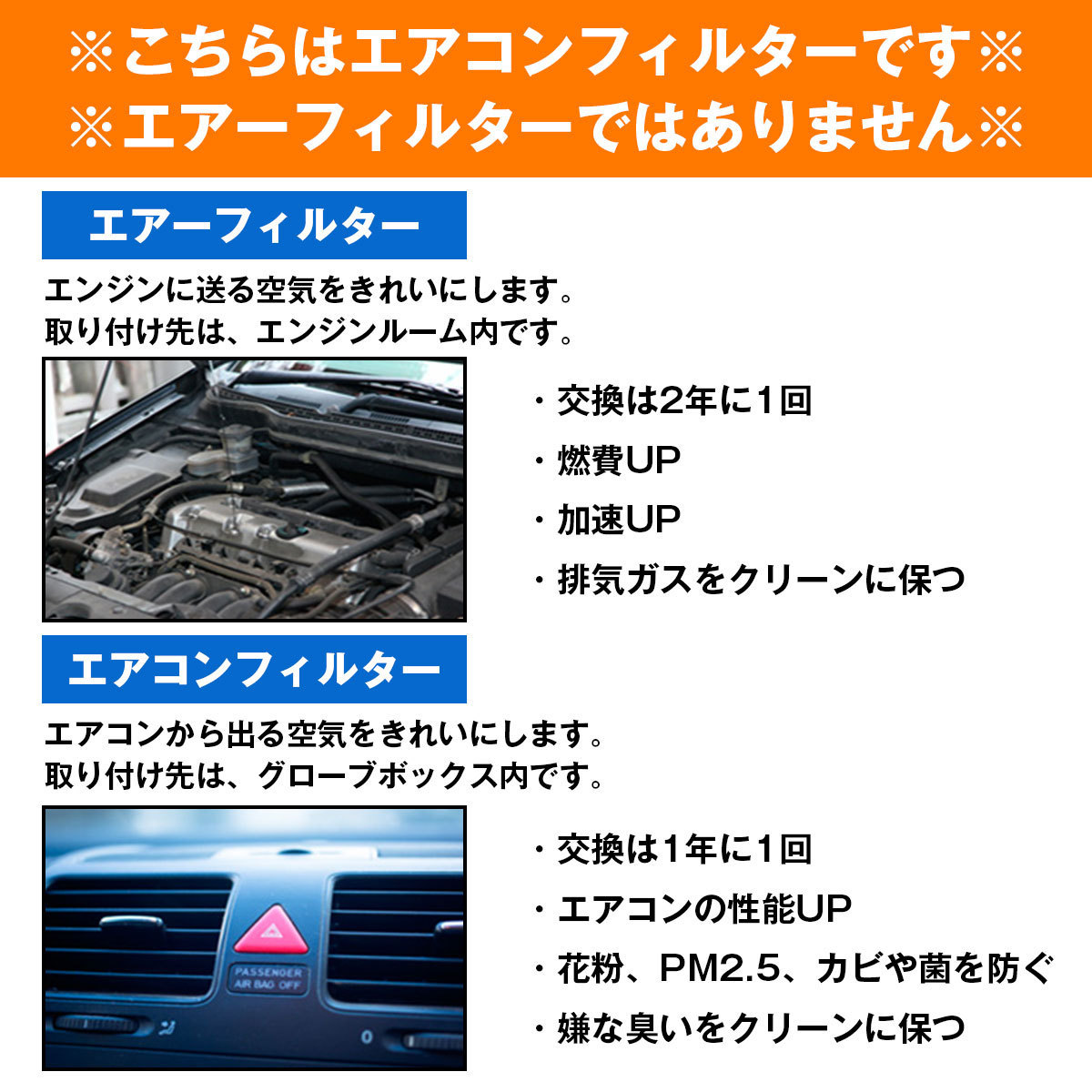 ホンダ N-BOX カスタム JF1 JF2 活性炭入り PM2.5/花粉/ホコリ エアコンフィルター クリーンエアフィルター_画像6