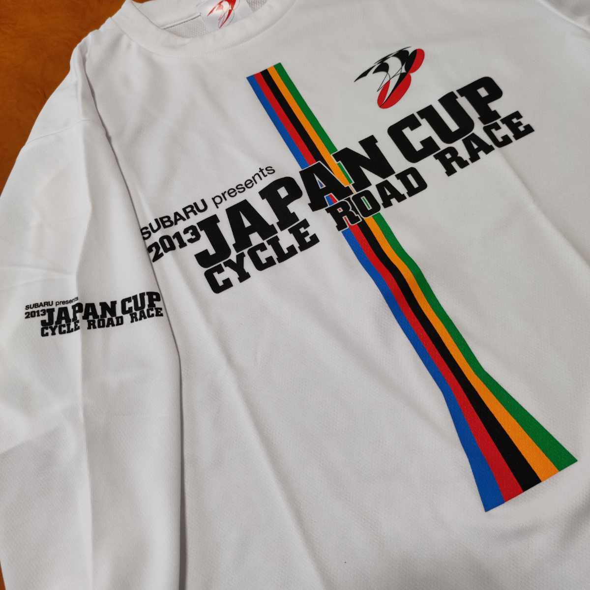 ジャパン カップ サイクル ロードレース 2013 長袖 ドライ Tシャツ ホワイト Mサイズ JAPAN CUP CYCLE ROAD RACE 未着用品の画像3