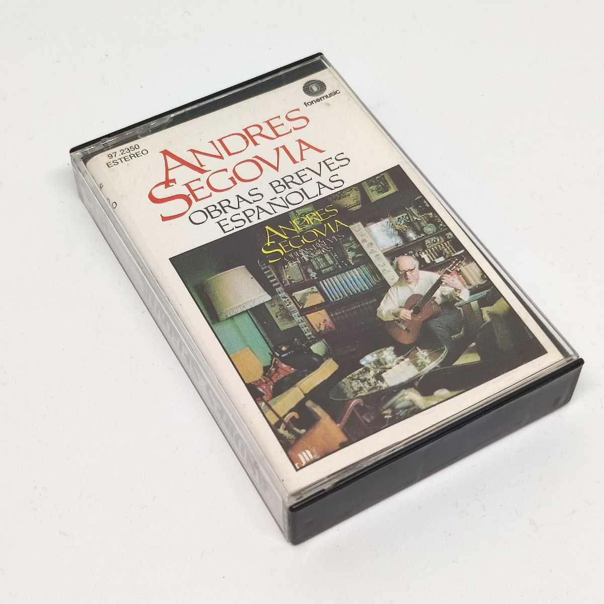  Andre s*sego Via ANDRES SEGOVIA cassette music tape OBRAS BREVES ESPANOLAS Spain record all 15 bending 