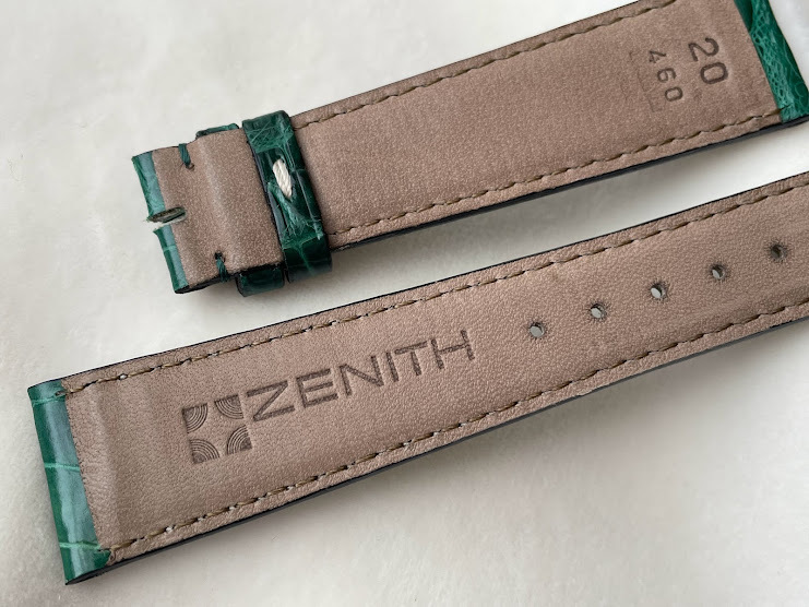 ファッション通販】 ZENITHのクロコベルト グリーン 20mm 新品