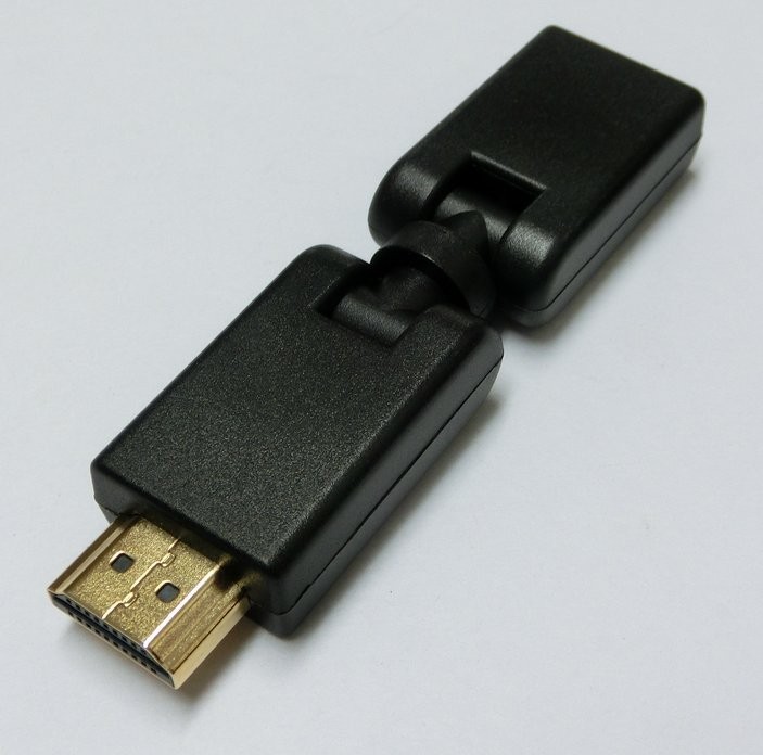 HDMI(ver1.4)コネクタ角度変換アダプタ(オス・メス)_画像1