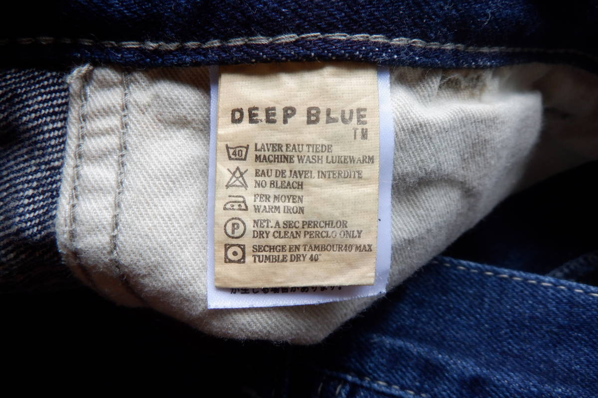 送料無料♪エターナル DEEP BLUE デニムハーフパンツ 濃紺 size M 日本製 美品 備中倉敷工房 ETERNAL ショートパンツ 児島 USED古着_画像8