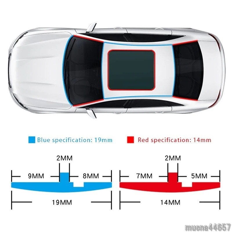 ★最安★汎用 ウィンドウ ルーフ ゴム シール 交換 19mm×2m フロント リア モールBMW E46 E39 E90 E60 F30 KGW614_画像3