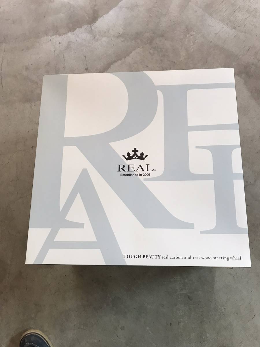 【個人】REAL レアル　R80-PBW-BK　ステアリング　新品_画像1