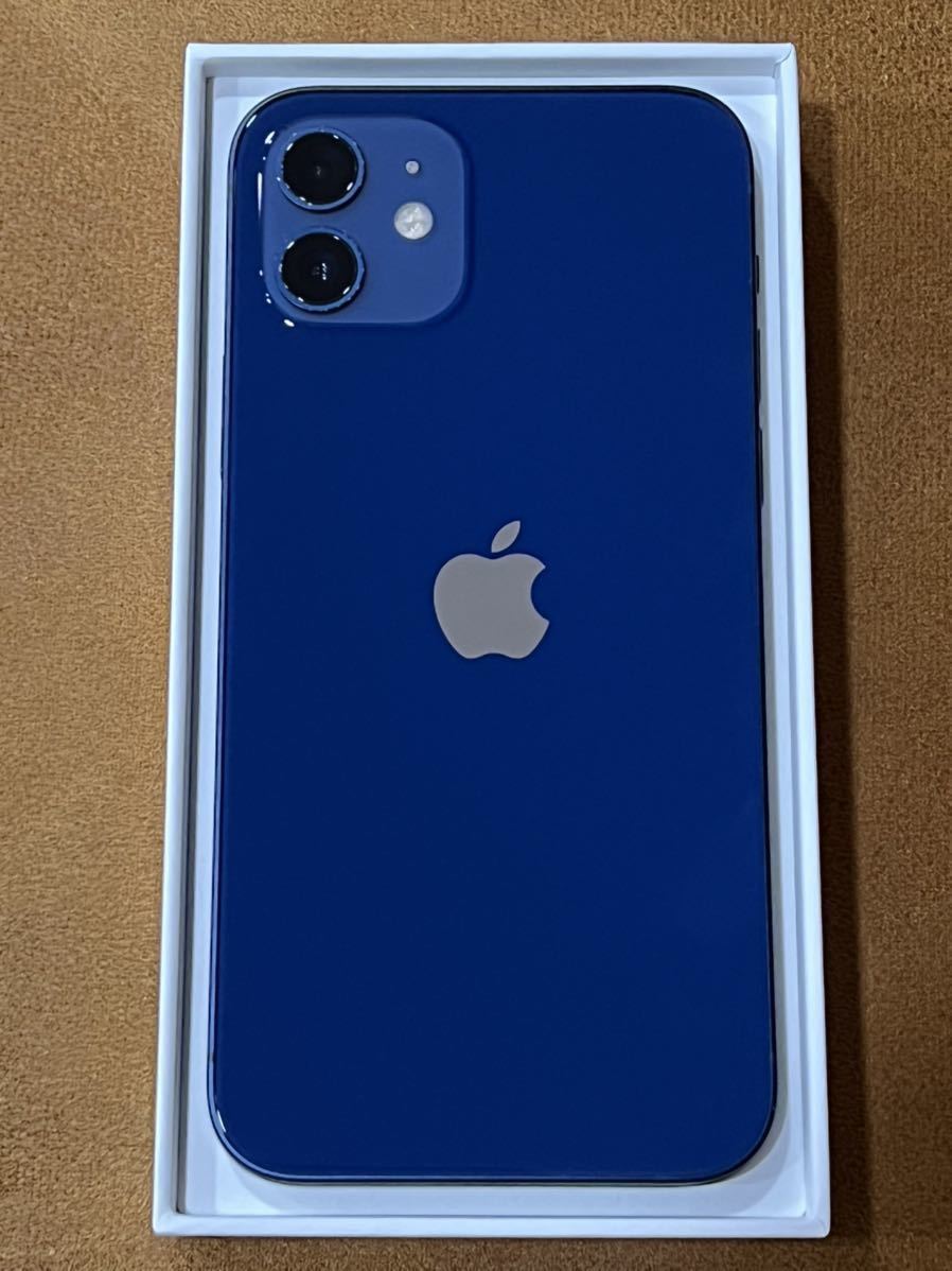 美品 iPhone 12 ブルー 64 GB SIMフリー バッテリー 最大容量82% 箱