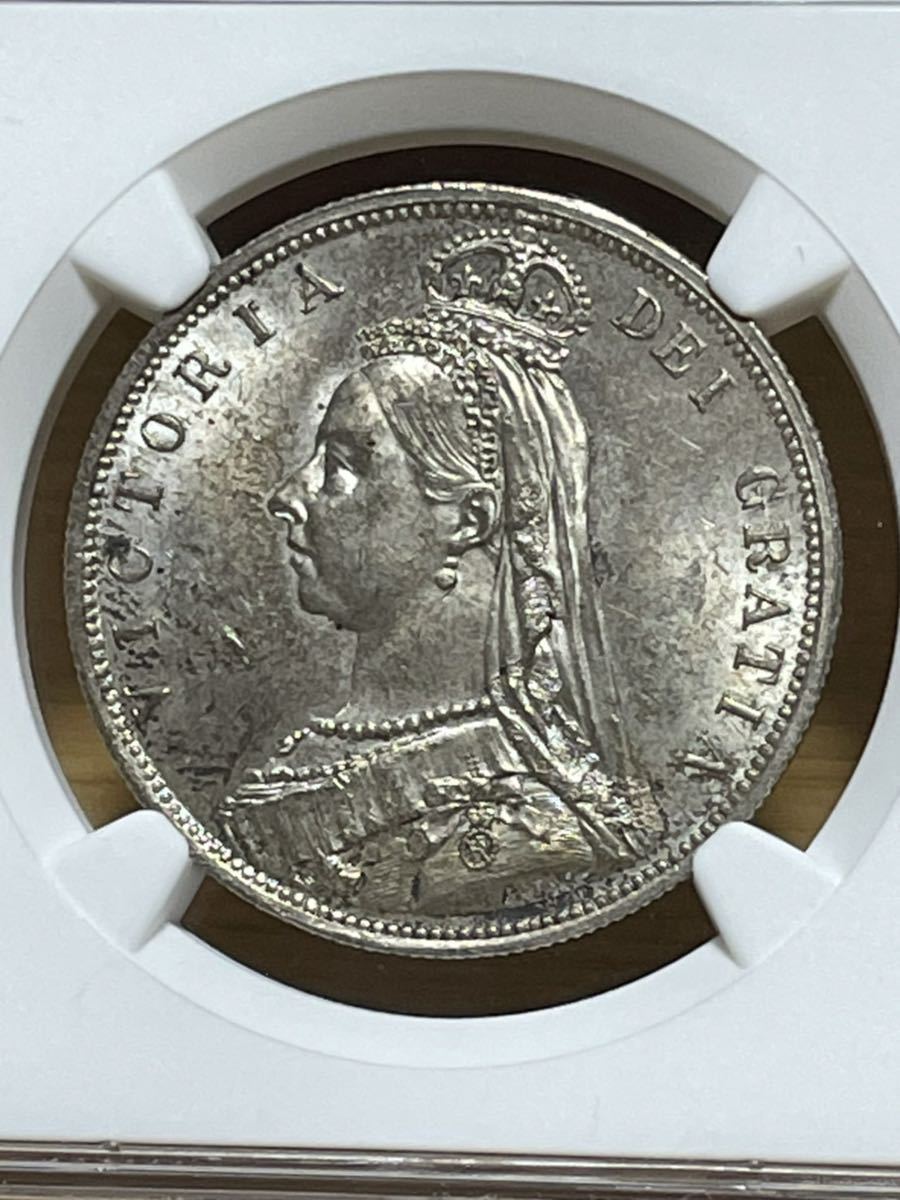 1887年 イギリス ビクトリアジュビリーヘッド ハーフクラウン 1887年 イギリス ビクトリアジュビリーヘッド ハーフクラウン
