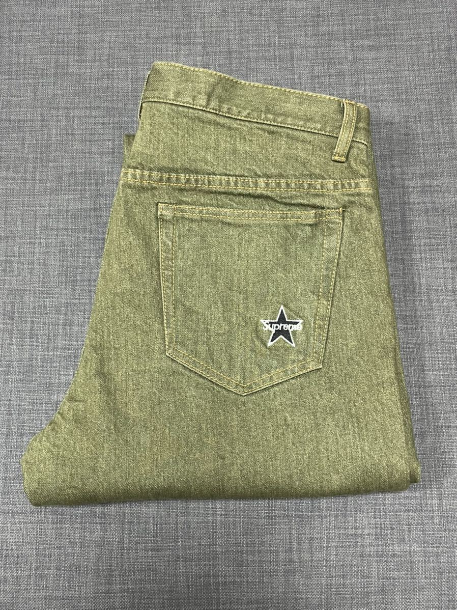送料無料 32 オリーブ Supreme Regular Jean Jeans Olive M
