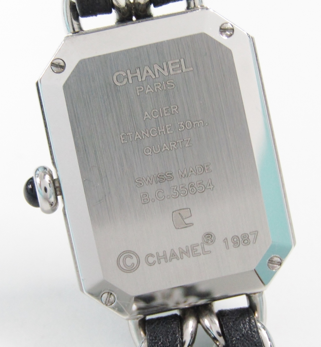 良品 正常動作中 CHANEL プルミエール Mサイズ シルバー H0451