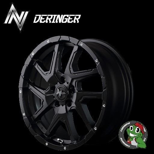 ホワイトレター 4本セット NITRO POWER DERINGER 17X7.0J 5/114.3 +42 ブラック MUDSTAR radial M/T 225/65R17 マッドスター MT ハリアー_画像2