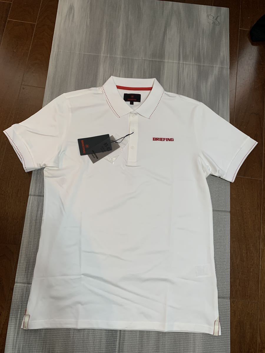 新品・未使用品!BRIEFING ブリーフィング MENS TOUR POLO WHITE