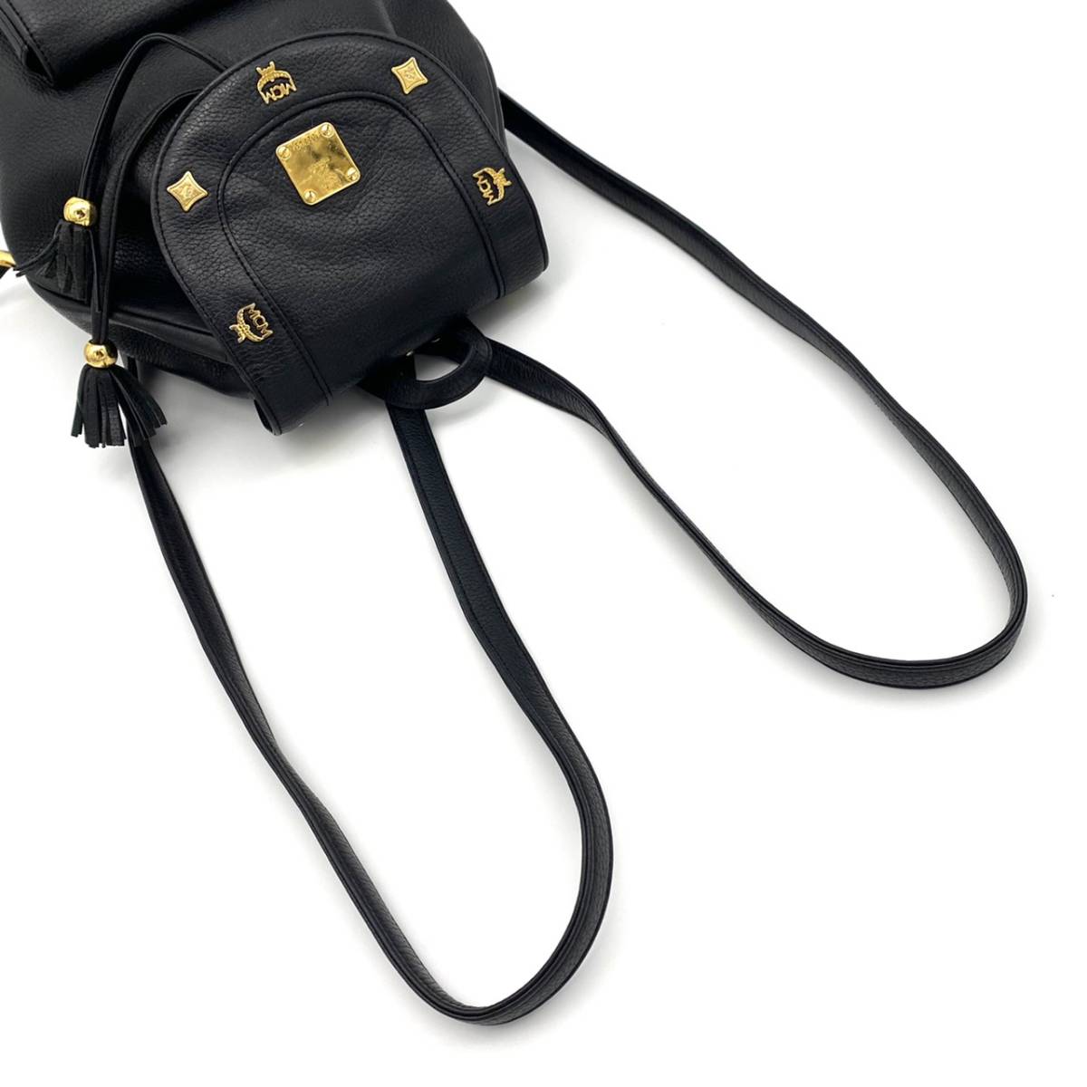 1円 美品 MCM エムシーエム ミニリュック レディース オールレザー