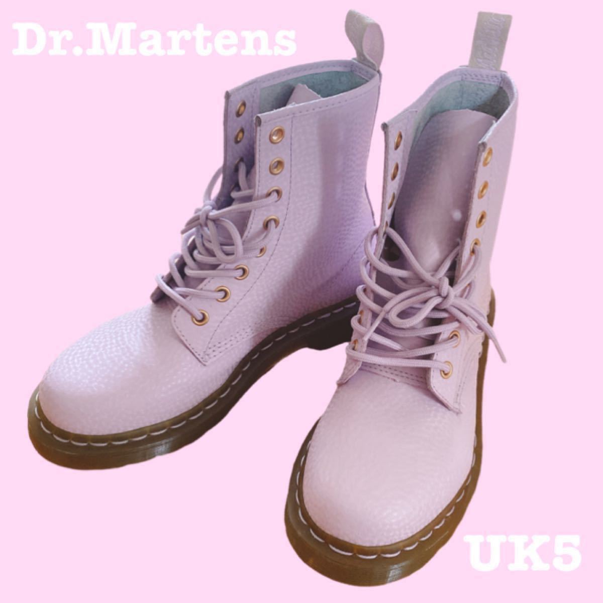 【UK5】ドクターマーチン　8ホール　ブーツ　ラベンダー