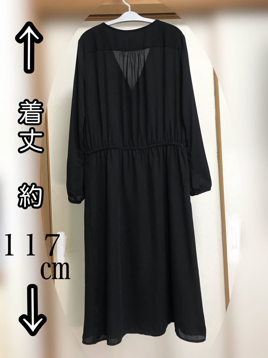 美品 GAP レディース Lサイズ Vネック長袖ワンピース ロング 美品 GAP レディース Lサイズ Vネック長袖ワンピース ロング