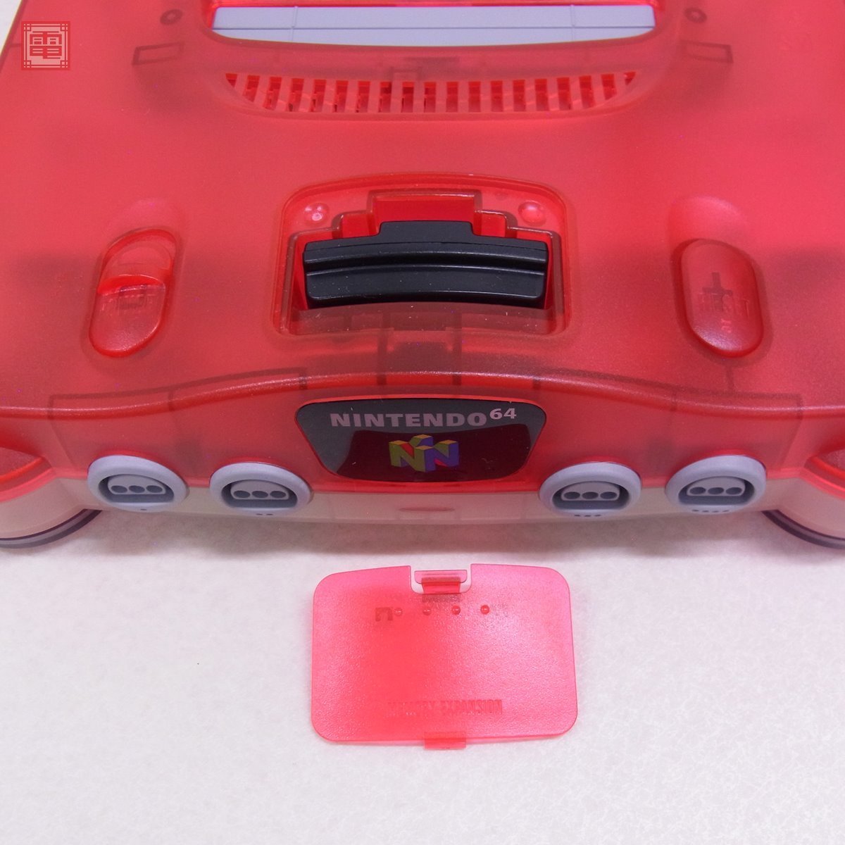 N64 ニンテンドウ64 NUS-001 本体 クリアレッド 任天堂 NINTENDO シリアル一致 箱説ソフト付 動作確認済【40_画像6