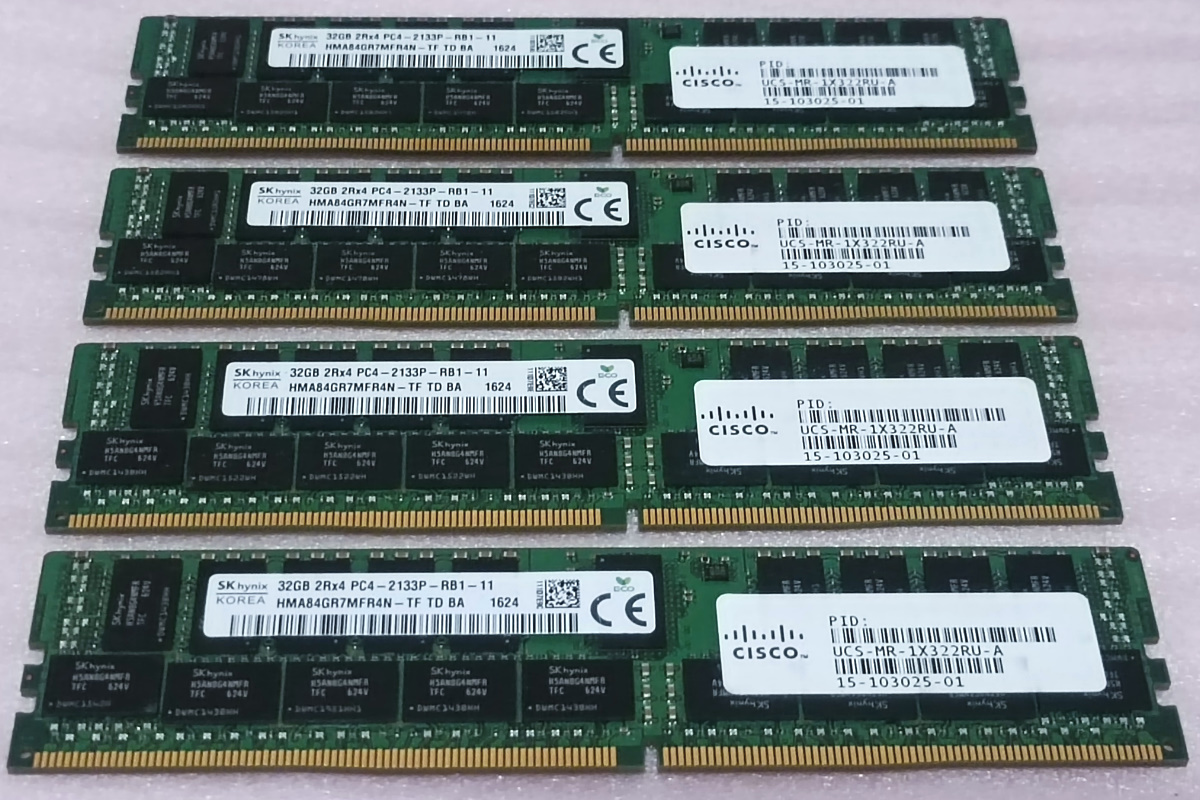 ○SK hynix HMA84GR7MFR4N-TF 4枚セット - PC4-17000/DDR4-2133/PC4