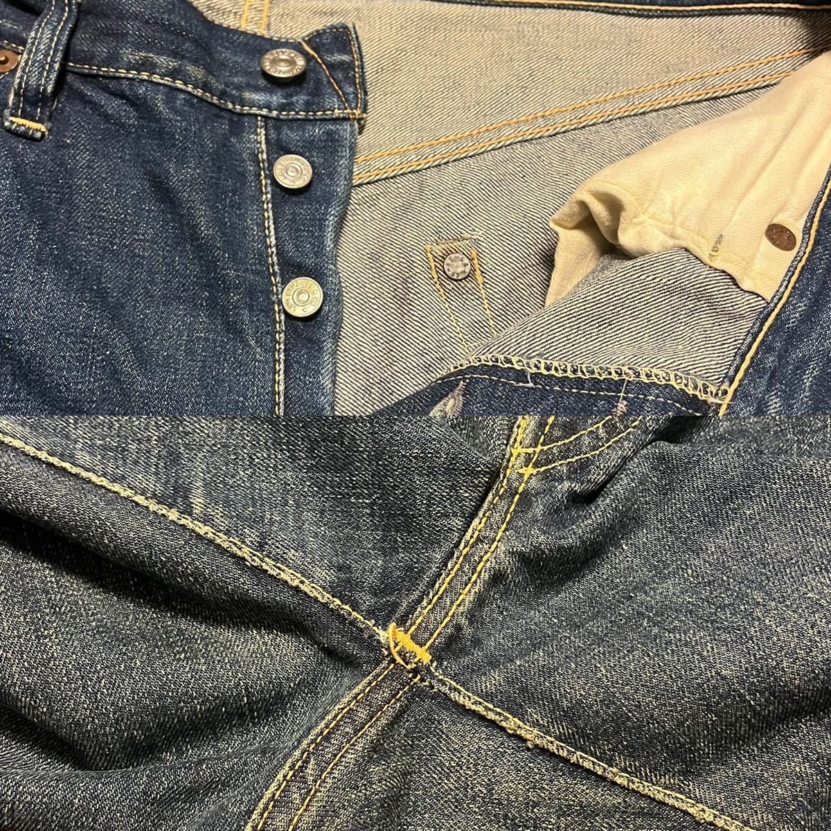 希少 50s 501XX 革パッチ levis リーバイス レザーパッチ 16ボタン vintage ビンテージ ヴィンテージ bige ボタン裏16 オリジナル_画像4