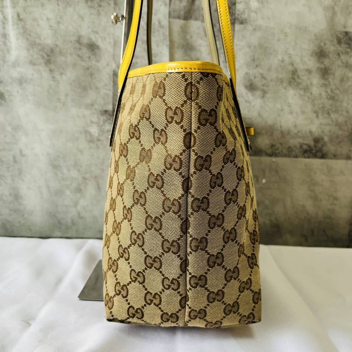 1円《極美品・超稀少》GUCCI グッチ グッチョリ パグ オリバー 犬 ハートチャーム GGキャンバス レザー トートバッグ ハンドバッグ