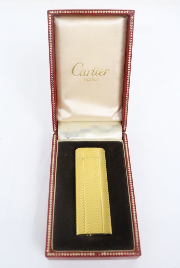 【ト滝】 貴重 Cartier カルティエ ライター ガスライター 金色 ゴールド ヴィンテージ 喫煙具 ケース付 DS720DEC08_画像1