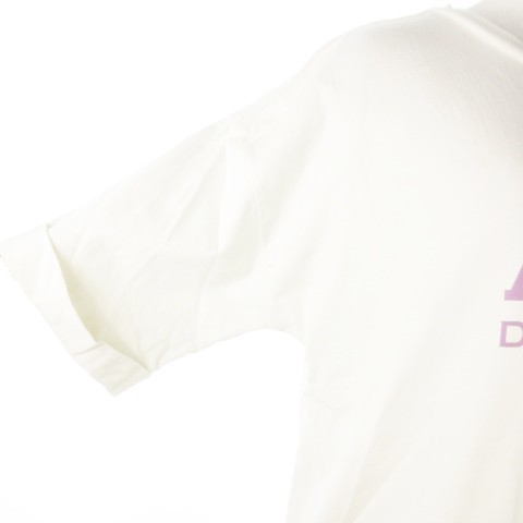 エーグル AIGLE Tシャツ カットソー ラウンドネック 半袖 ロゴ M 白 ホワイト 220527AO5Aの画像4