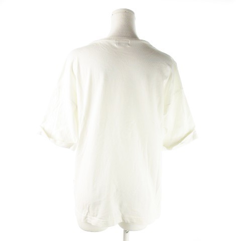 エーグル AIGLE Tシャツ カットソー ラウンドネック 半袖 ロゴ M 白 ホワイト 220527AO5Aの画像3