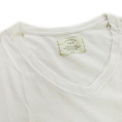 アングリッド Tシャツ カットソー Vネック 半袖 コットン F 白 220530AH12A_画像5