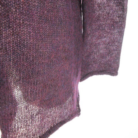  united * color z*ob* Benetton knitted sweater boat neck long sleeve moheya.S purple purple 220531AO3A