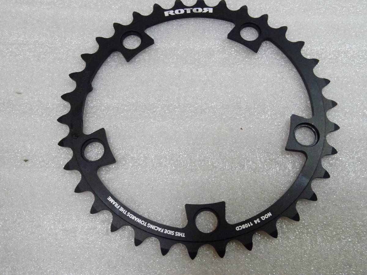 未使用品 ROTOR 50/34T noQ BCD110 5アーム 11速 ローター チェーン