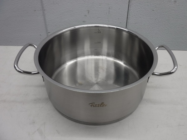 B1809◆フィスラー◆両手浅型鍋(IH対応)φ24cm Fissler 栃木 宇都宮 中古 業務用 厨房機器_画像1