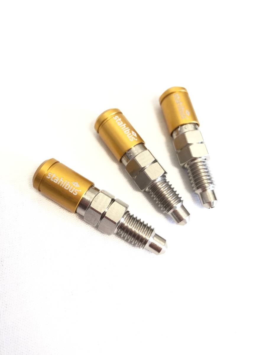 STAHLBUS ワンウェイバルブ内臓ブリーダーボルト　M8x1,25x16mm (3個セット・ダストキャップ付）ホンダ　CBR 1000 RR、VFR 1200等用_画像4