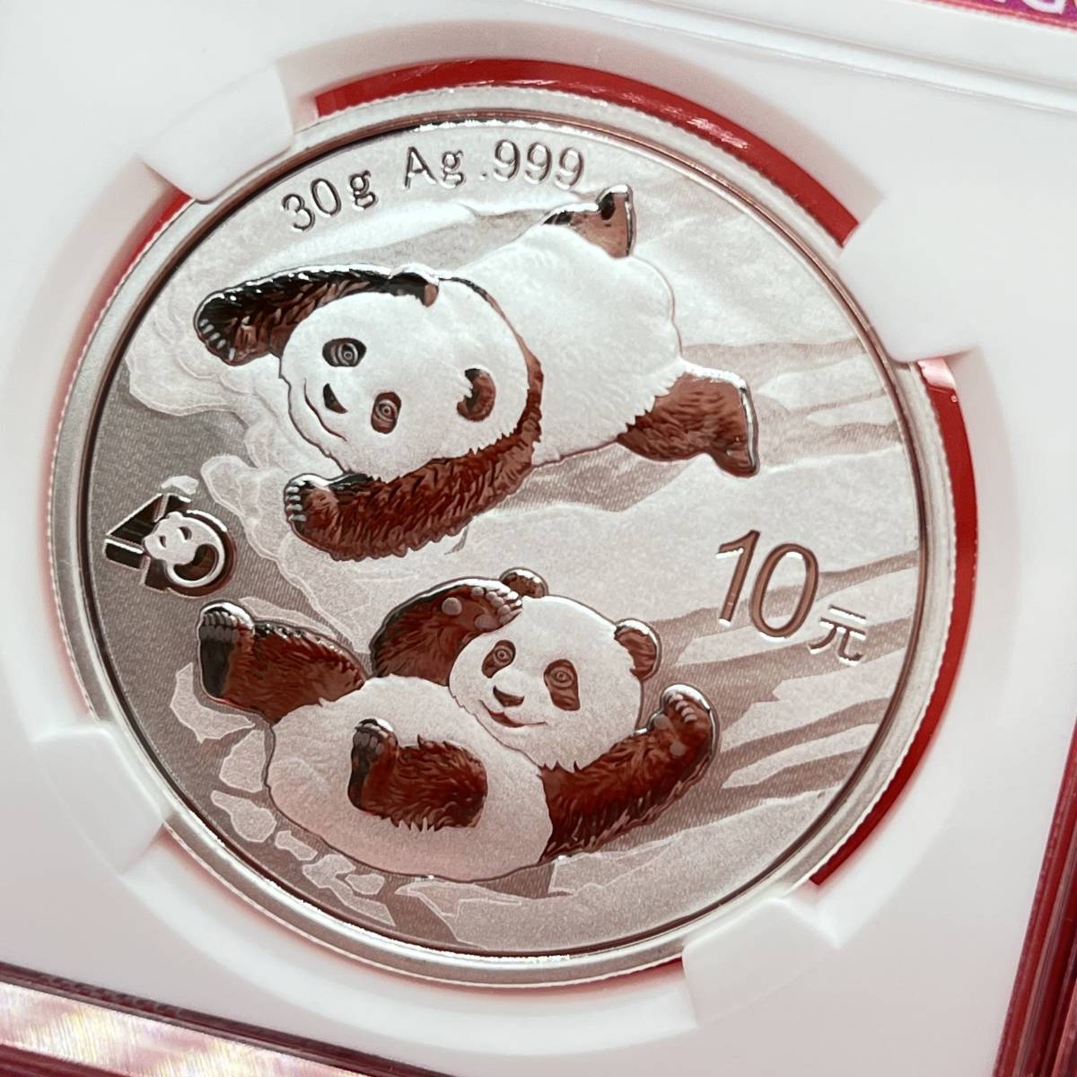 パンダ銀貨40周年記念】2022年 NGC MS70 万里の長城ラベル 最高鑑定