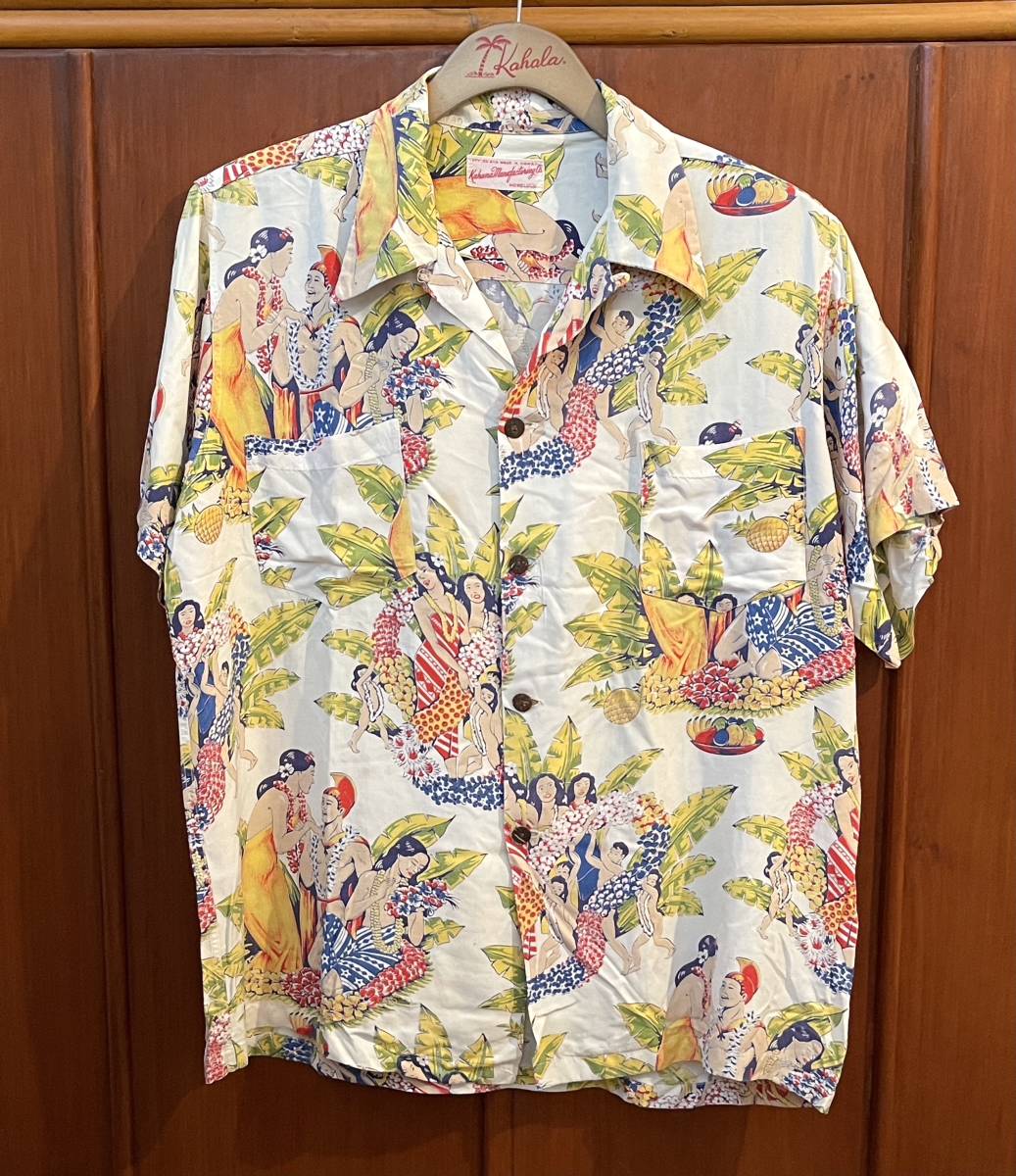 人気定番 Manufacturing Kahana 1950s Co. L位 アロハシャツ