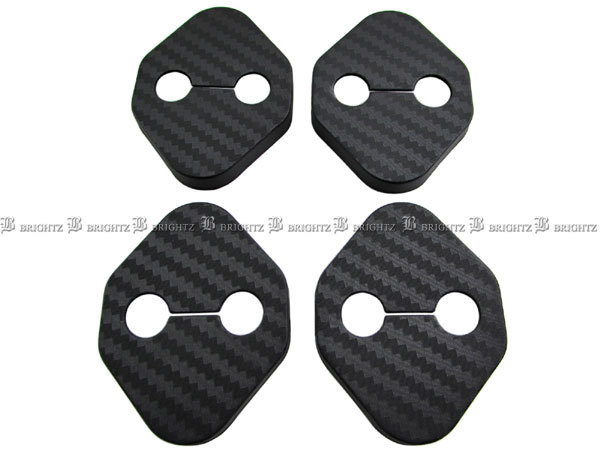  Caldina ST215W AT211G carbon style door striker cover 4PC door gate plate panel garnish STRIKER-002-4PC