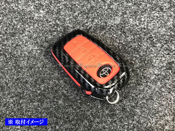 MIRAI JPD10 カーボン 調 スマートキー ケース 黒 キーカバー スマートキーカバー ミライ KEY－CASE－013_画像2