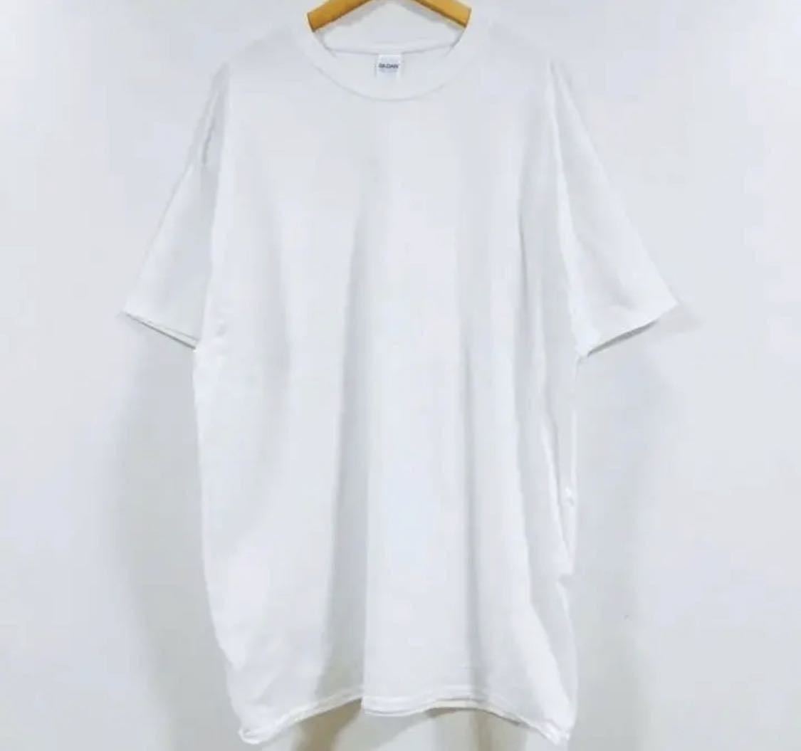 新品 ギルダン 無地半袖Tシャツ 重ね着 インナー レイヤード 白 ホワイト 3XL 3枚セット_画像3