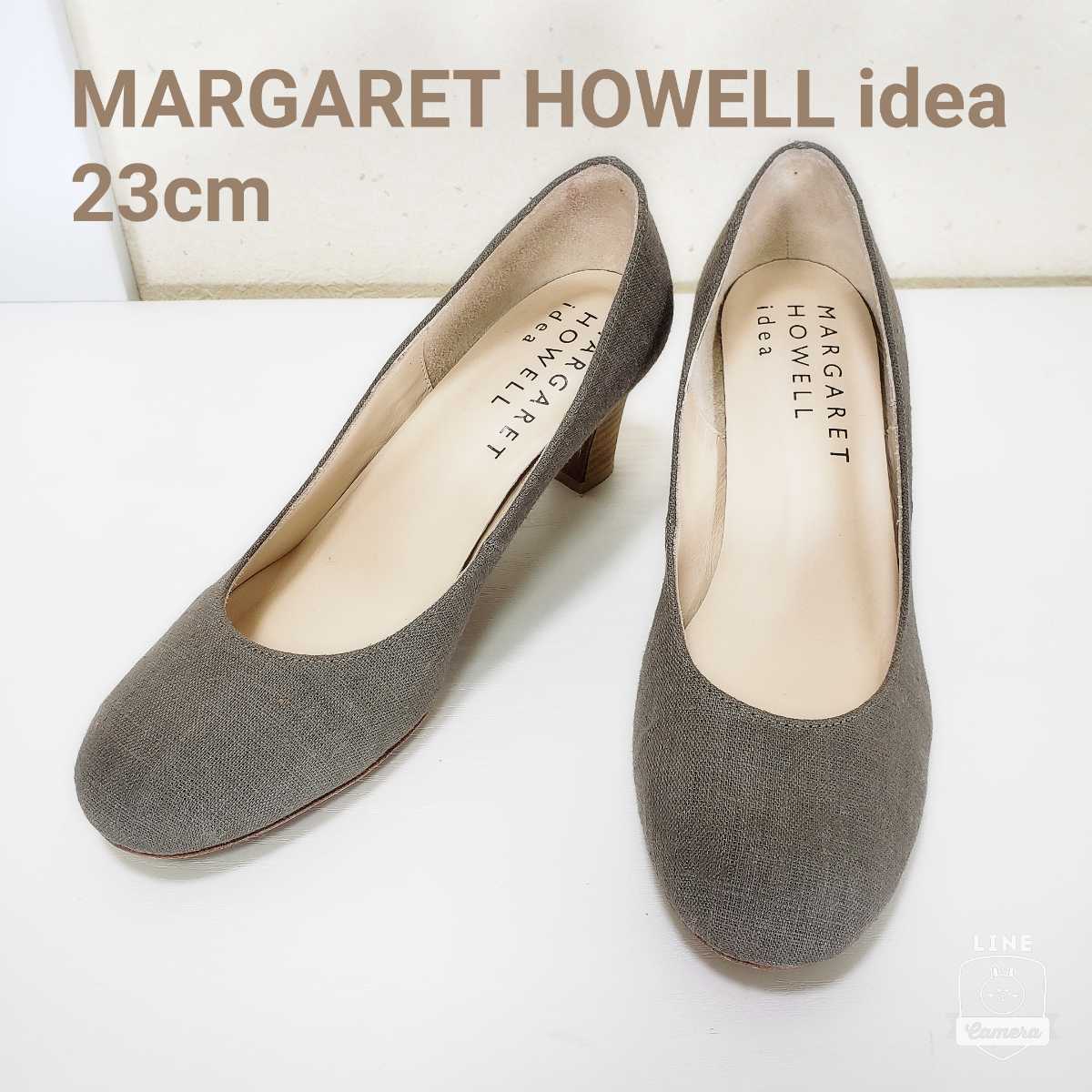 美品◆MARGARET HOWELL idea マーガレットハウエル アイデア キャンバス ラウンドトゥ パンプス(23.0cm)