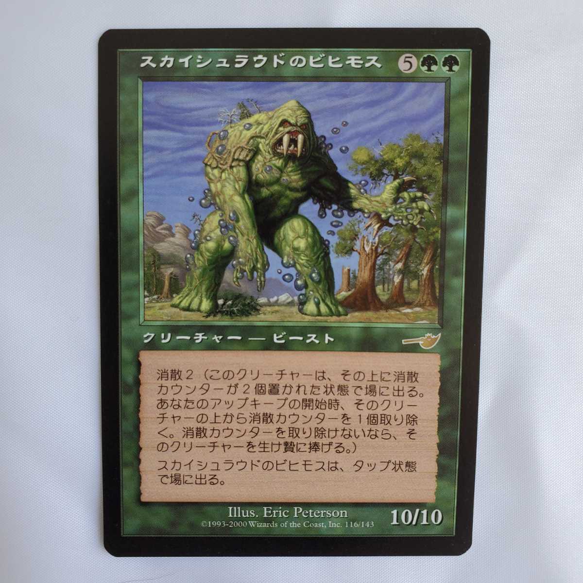 ○★MTG★スカイシュラウドのビヒモス★マジック・ザ・ギャザリング★ネメシス★2000年★保管品★_画像1