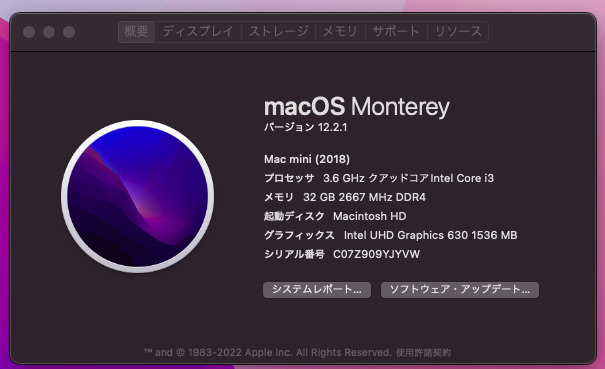 最新作大得価 ヤフオク! - Mac mini 2018 i3 3.6GHz/メモリ32GB/SSD128GB(A... 正規店定番