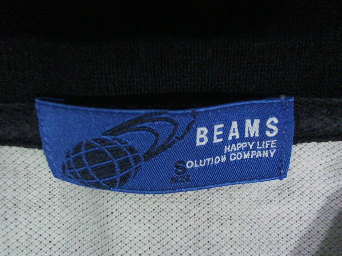 ★微難有☆ビームス☆BEAMS★半袖ポロシャツ ストレッチニット S 黒白　グレー　グレンチャック_画像6