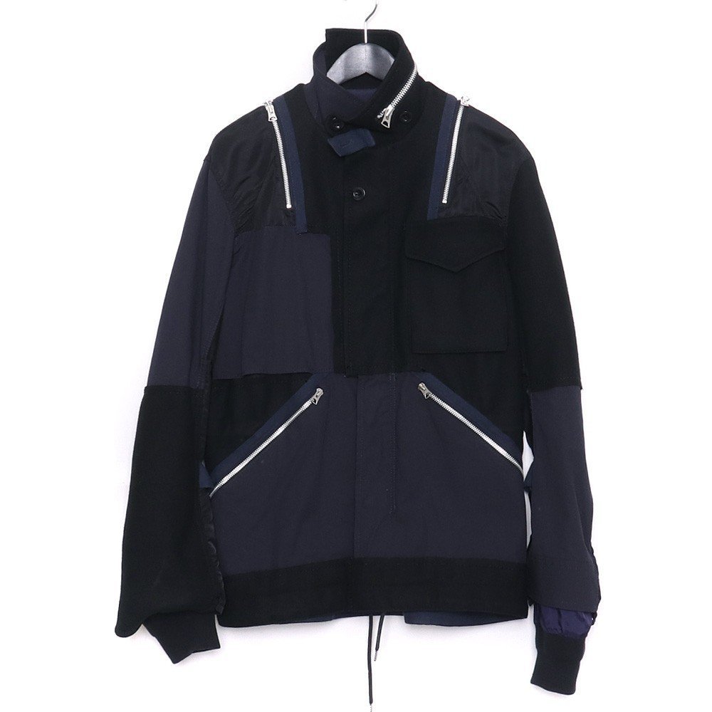 サカイ SACAI 18AW パッチワーク ミリタリー ジャケット 18-01749M