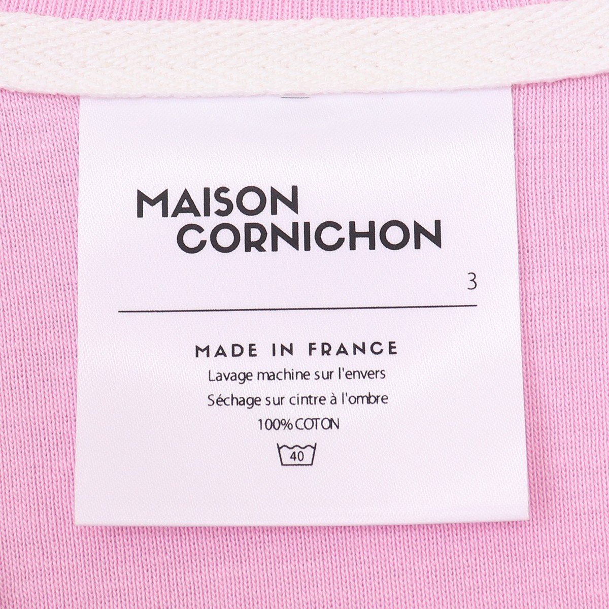 メゾンコルニション MAISON CORNICHON コットン7オンスフライスカットソー 半袖Tシャツ 半袖カットソー ピンク 3 UT8830 /X_画像3