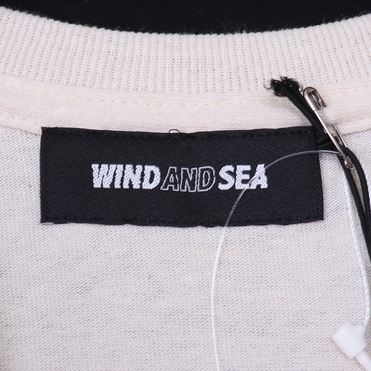 ウインダンシー × ソフネット SOPHNET. × WIND AND SEA 20AW RHINESTONE SEA TEE 半袖Tシャツ M ベージュ UT9164 /X_画像3