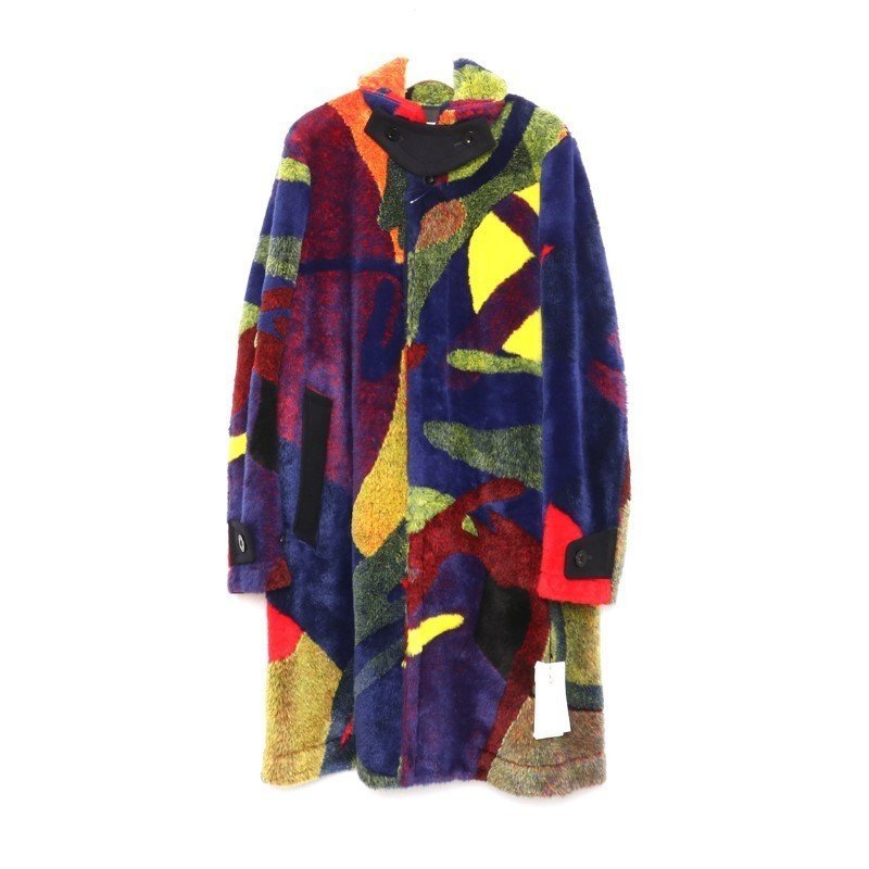 サカイ カウズ SACAI × KAWS 21AW Jacquard Faux Fur Coat ジャガード