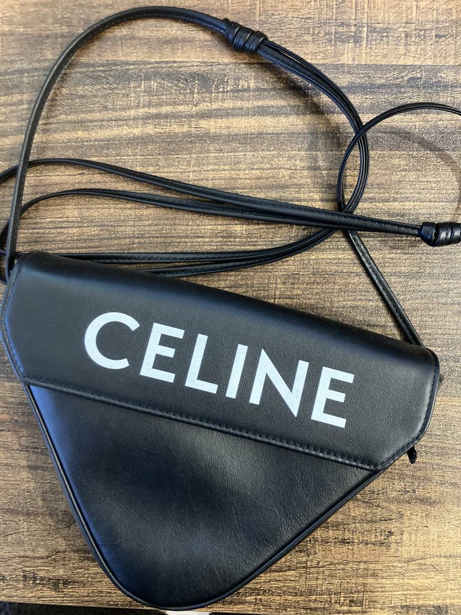 CELINE THE DANCING KID TRIANGLE BAG ロゴ レザー トライアングル