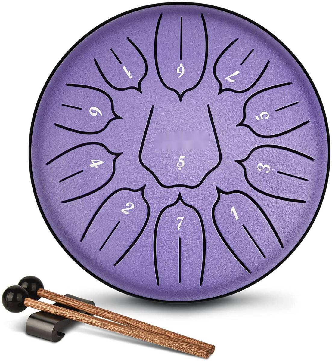スリットドラム スチールタングドラム LEKATO 金属ドラム 11音 6インチ 打楽器 マレット 収納バッグ付き 瞑想 ヨガ 禅 (ラベンダーパープル_画像8